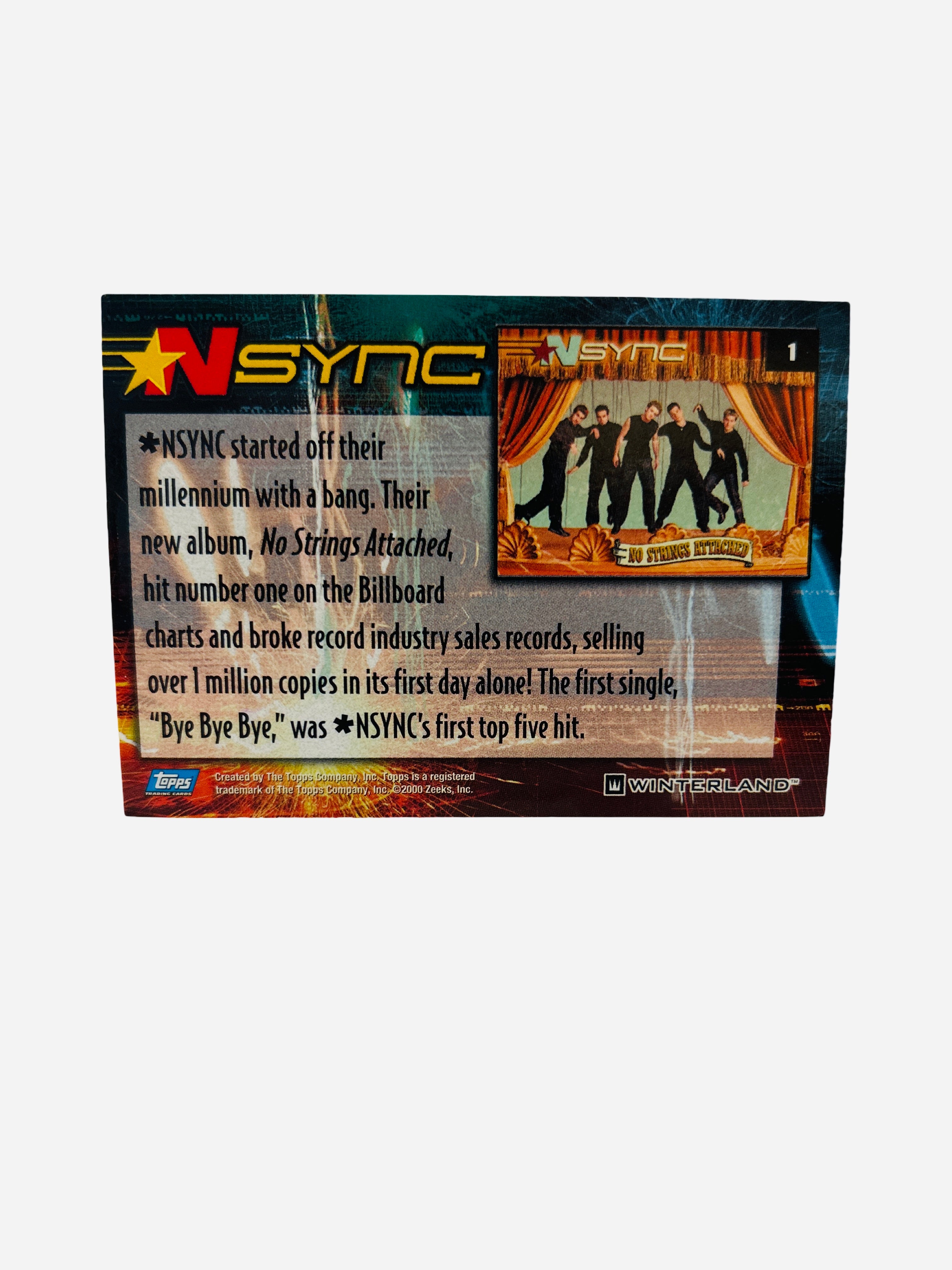 NSYNC #1 Trading Card Back – 2000 Topps Winterland