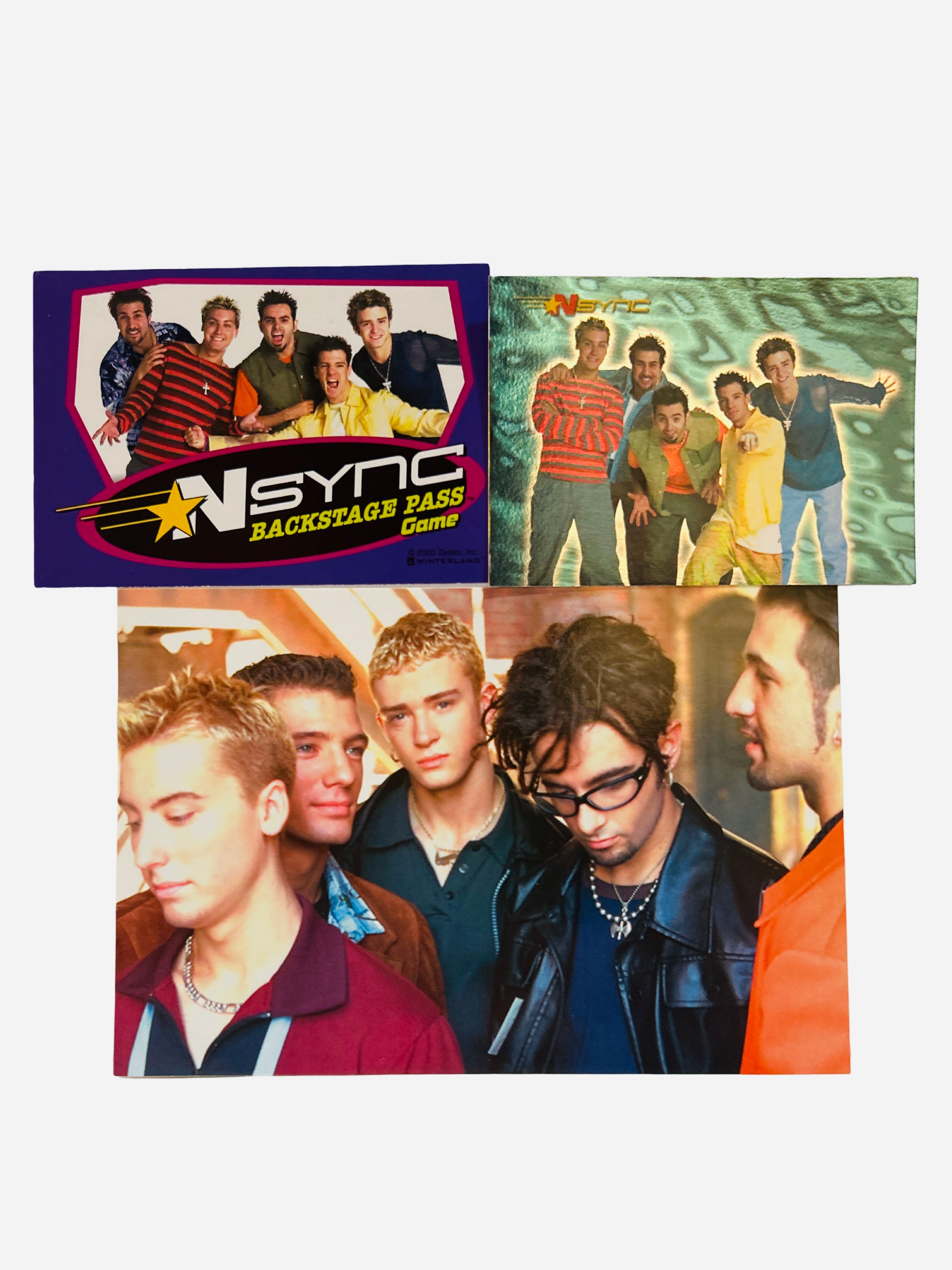 NSYNC 3-Piece Collector Set – 4x6 Photo, Backstage Pass Game Card, Trading Card #2 2000