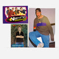 NSYNC 3-Piece Set – Joey Fatone 4x6 Photo Stairs Superman Necklace, Backstage Pass, Trading Card #5 2000
