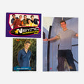 NSYNC 3-Piece Set – JC Chasez 4x6 Tour Bus Photo Grey Tee Arms Outstretched, Backstage Pass, Trading Card #6 2000