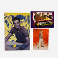 NSYNC 3-Piece Set – JC Chasez 4x6 Yellow Blue Swirl Background Photo Smiling, Backstage Pass, Trading Card #9 JC's Faves 2000