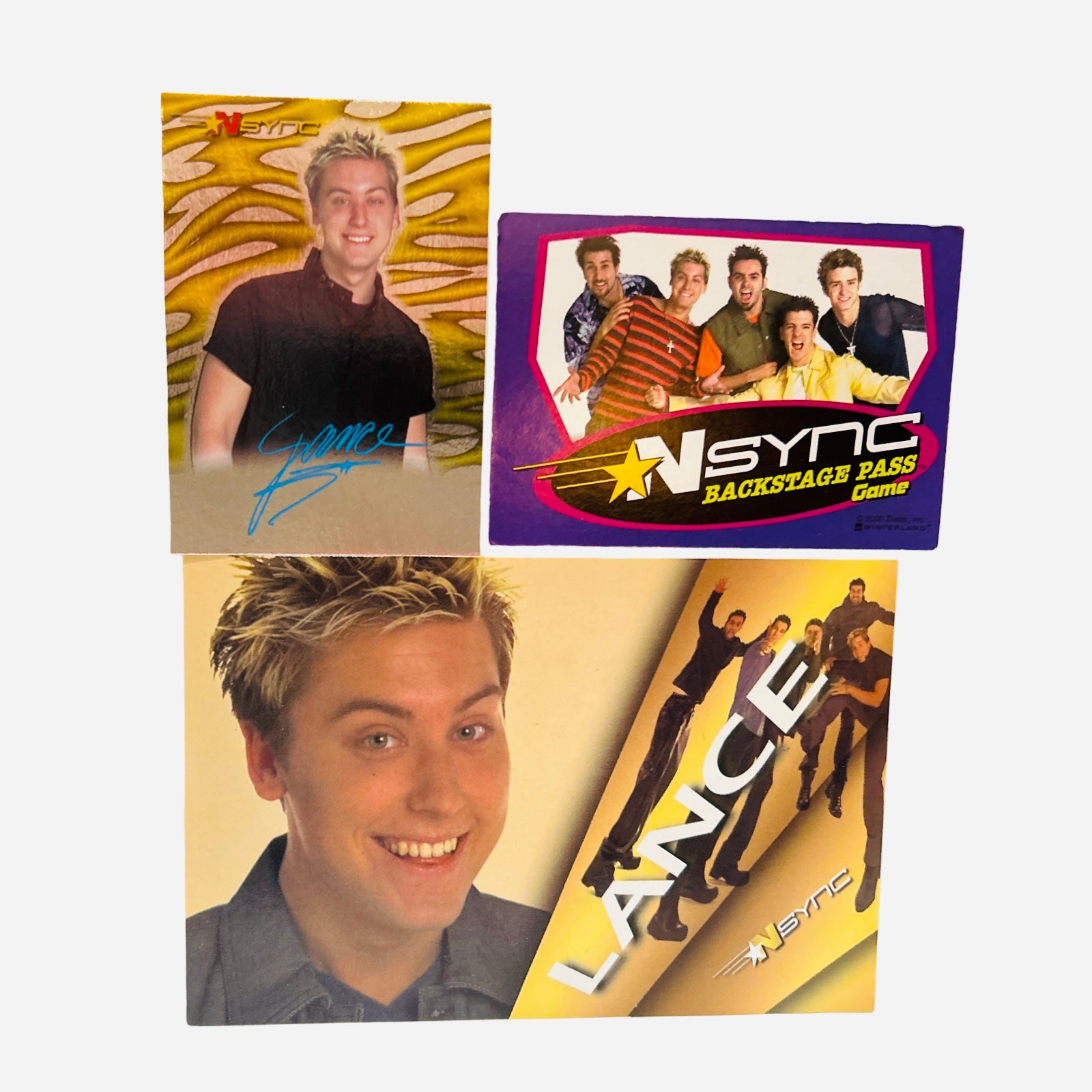 NSYNC 3-Piece Set – Lance Photo, Backstage Pass Game Card, Autograph Trading Card #39