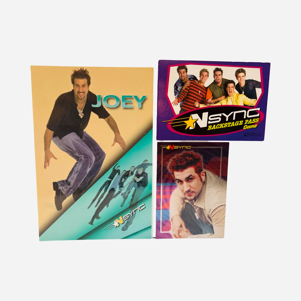 NSYNC 3-Piece Set – Joey Photo, Backstage Pass Game Card, Trading Card #36