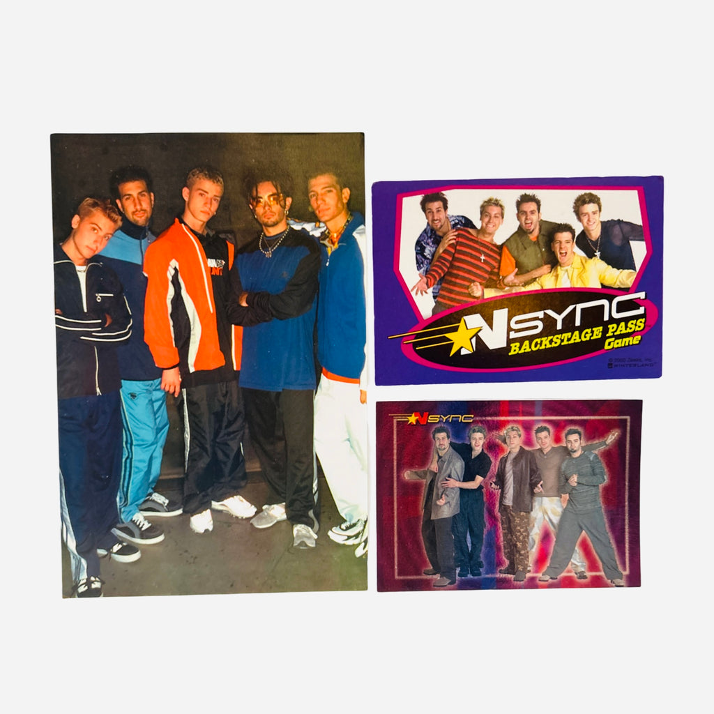 NSYNC 3-Piece Set – Group Photo, Backstage Pass Game Card, Trading Card #32