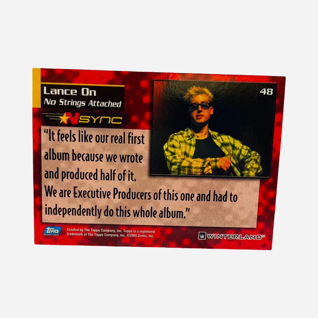 NSYNC #48 Lance On No Strings Attached Trading Card Back – Topps Winterland 2000