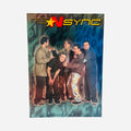 NSYNC #50 Checklist Trading Card Front – All Five Members Teal Holographic Topps Winterland 2000