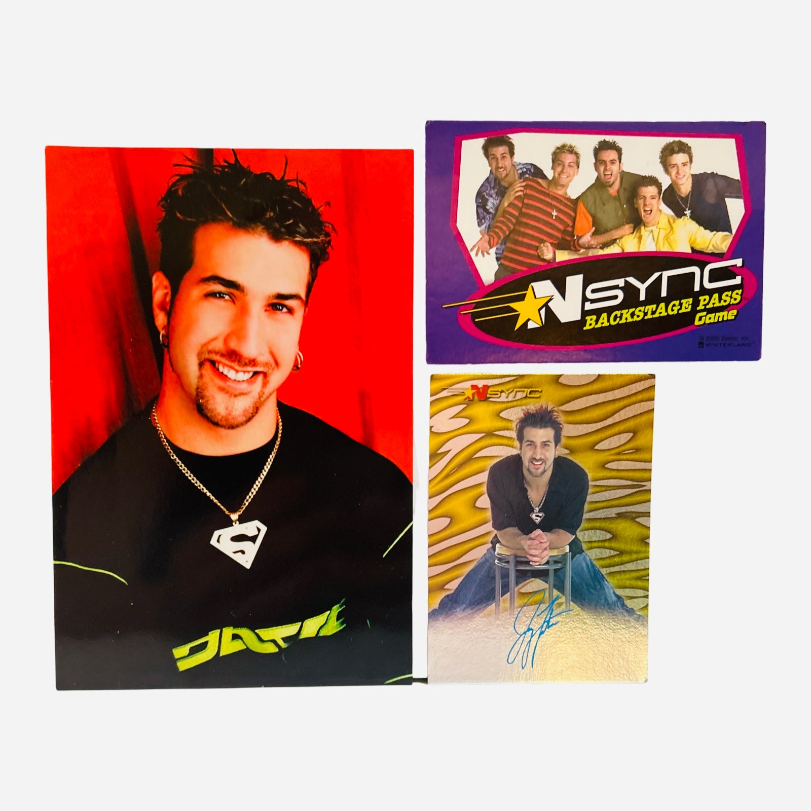 NSYNC 3-Piece Set – Joey Photo, Backstage Pass Game Card, Autograph Trading Card #41
