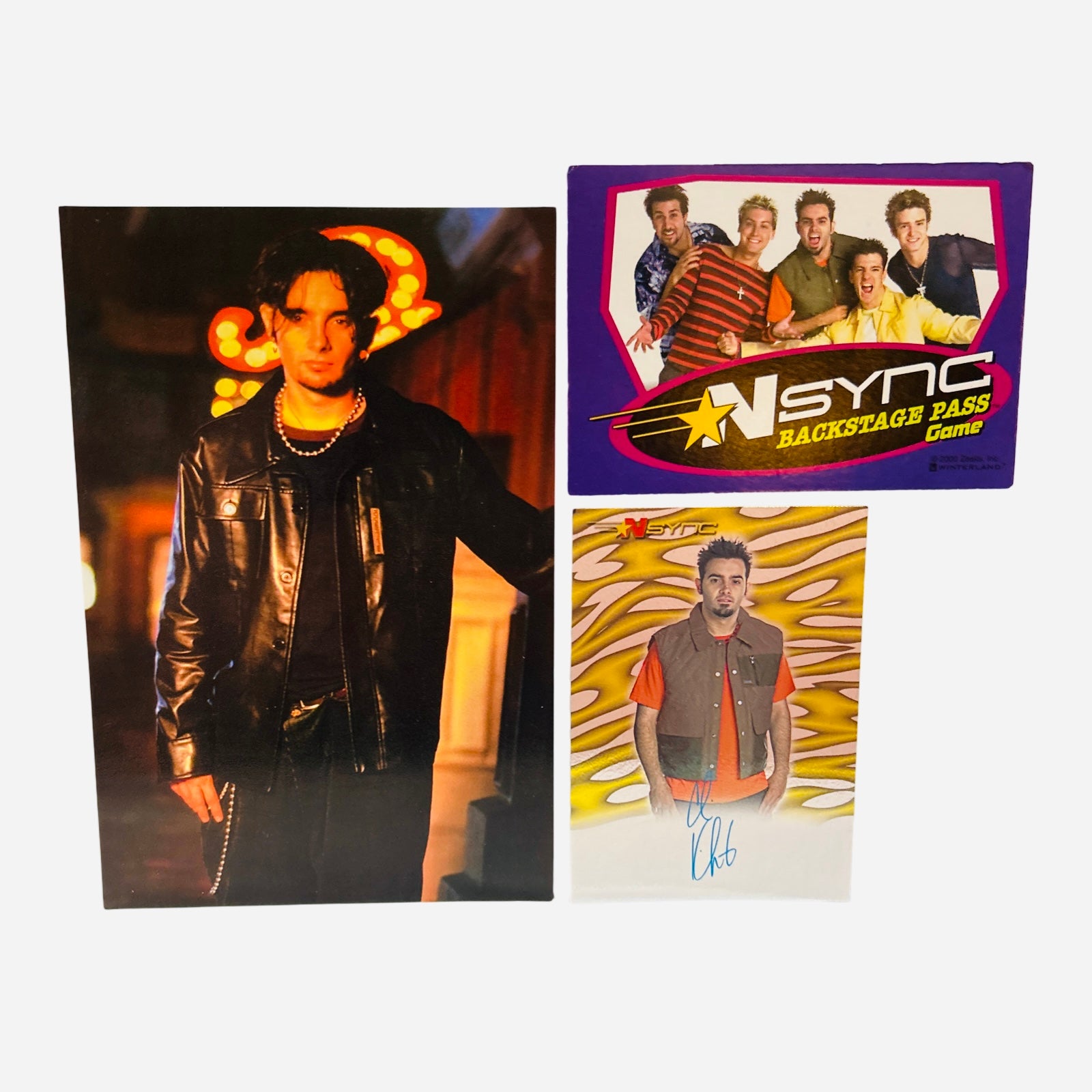 NSYNC 3-Piece Set – Chris Photo, Backstage Pass Game Card, Autograph Trading Card #43