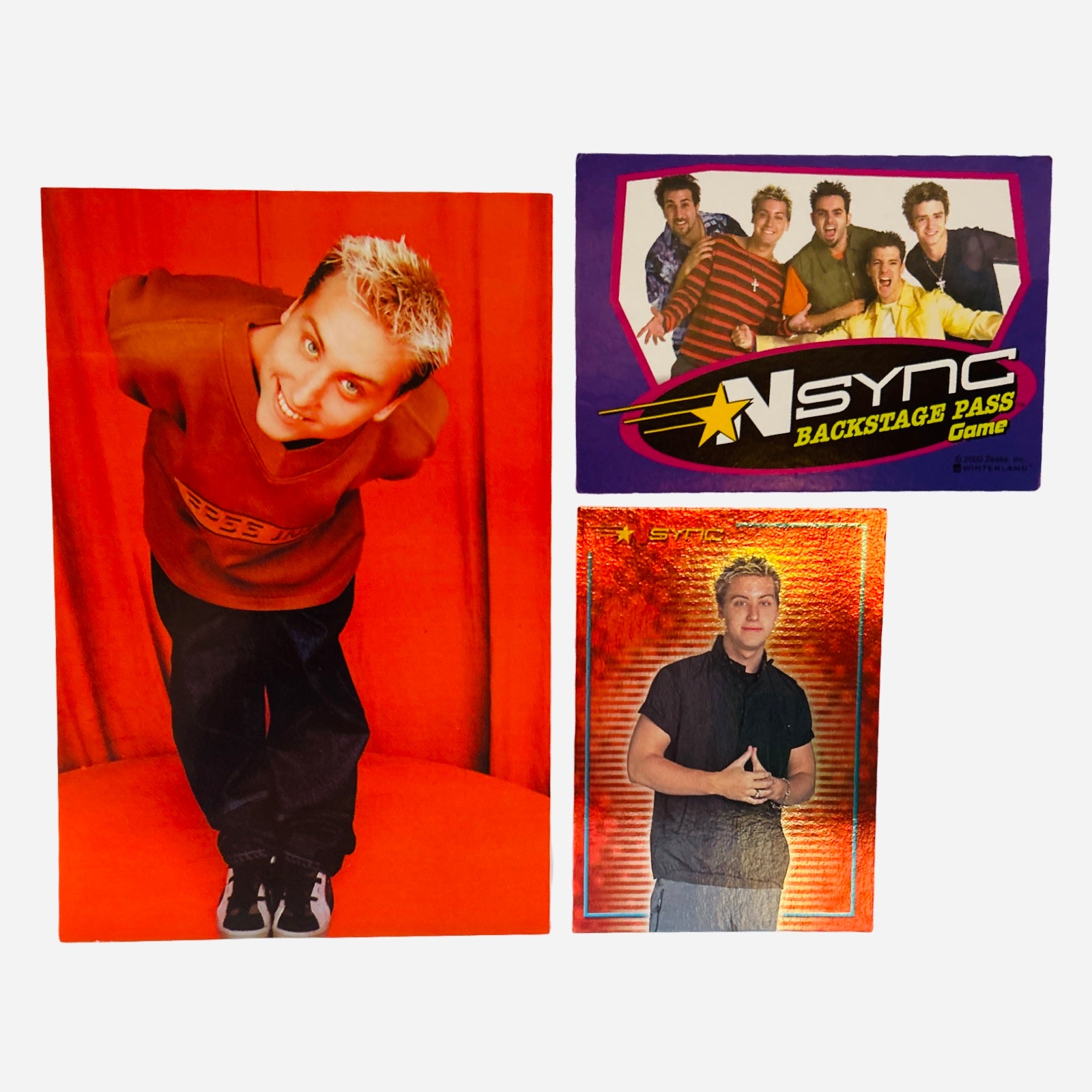 NSYNC 3-Piece Set – Lance Photo, Backstage Pass Game Card, Trading Card #48