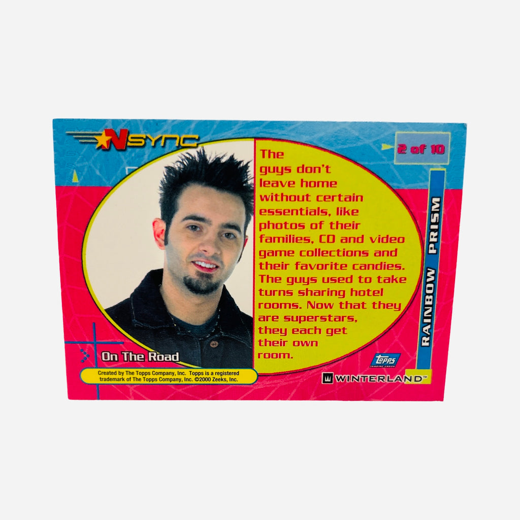 Chris Kirkpatrick 2000 NSYNC Rainbow Prism Trading Card #2 - Back
