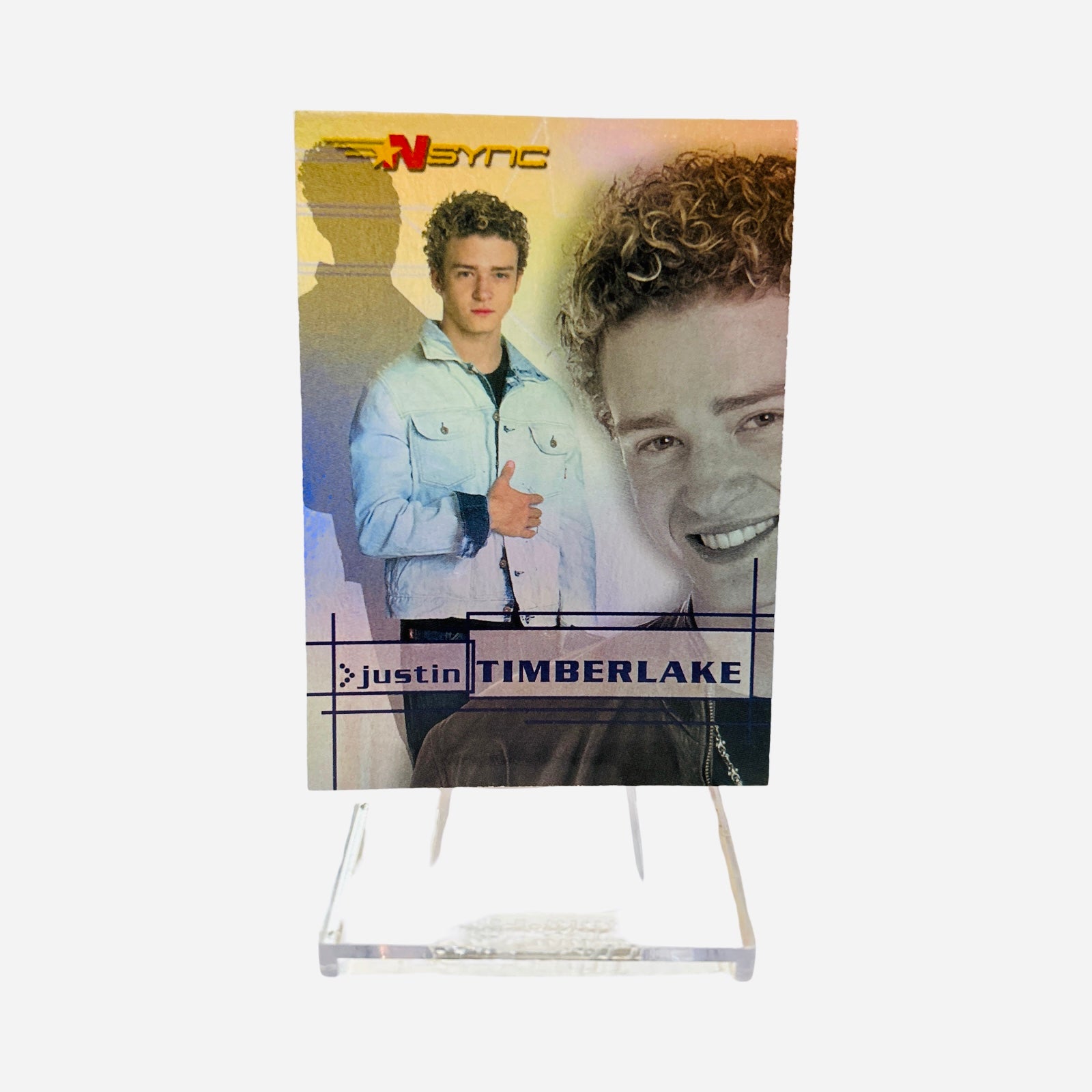 Justin Timberlake 2000 NSYNC Rainbow Prism Trading Card #6 - Front