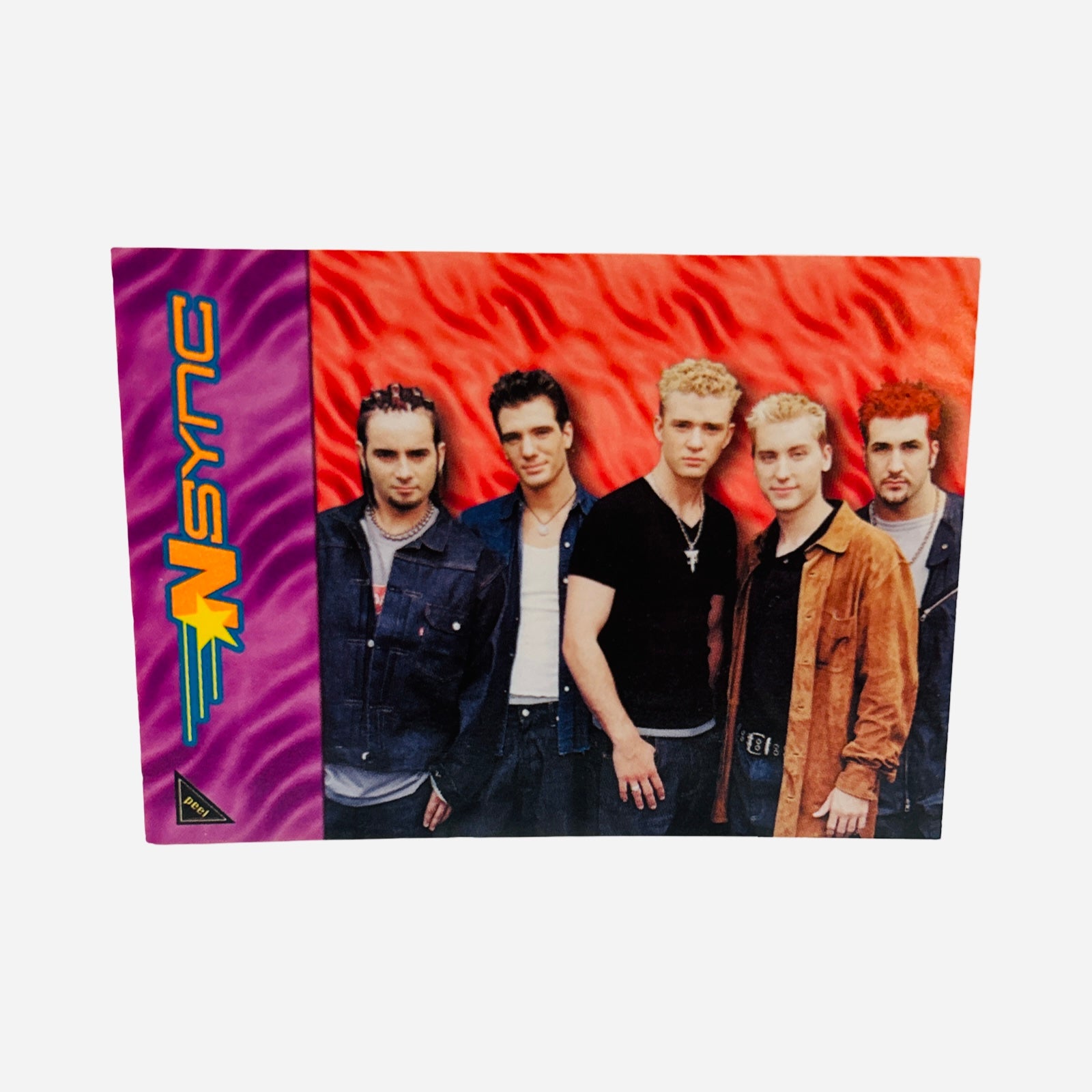 NSYNC 2000 Rainbow Sticker #5 - Front (Group Shot, Purple/Orange)