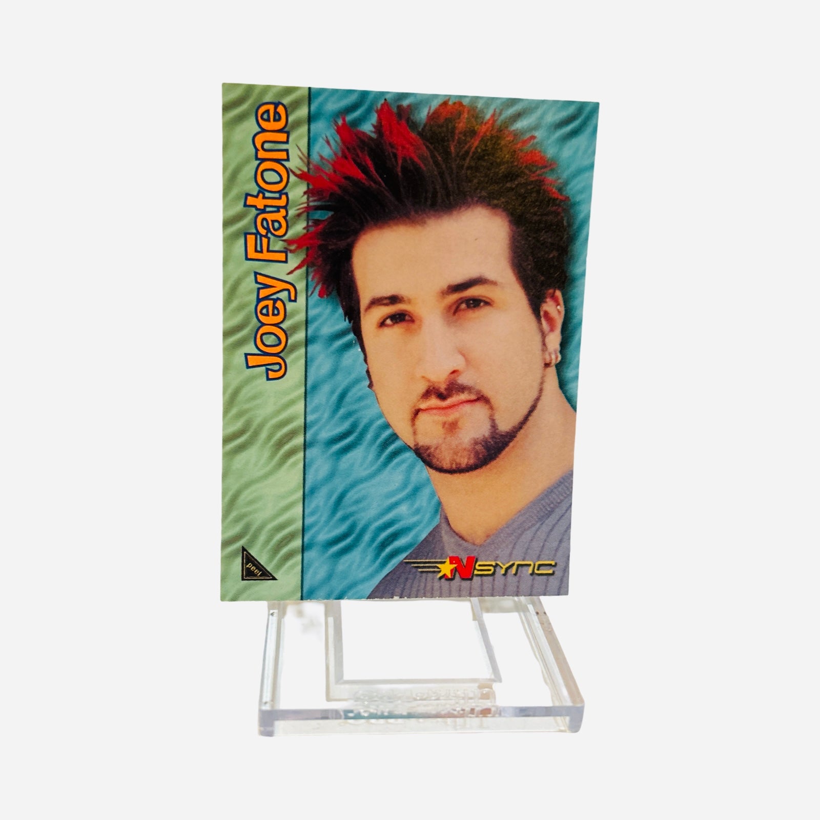 Joey Fatone 2000 NSYNC Rainbow Sticker #8 - Front (Joey Fatone Solo Portrait with Red Hair)