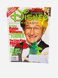 Disney Magazine Winter 1997-1998 - Cover featuring Robin Williams as Professor Flubber holding green Flubber figure