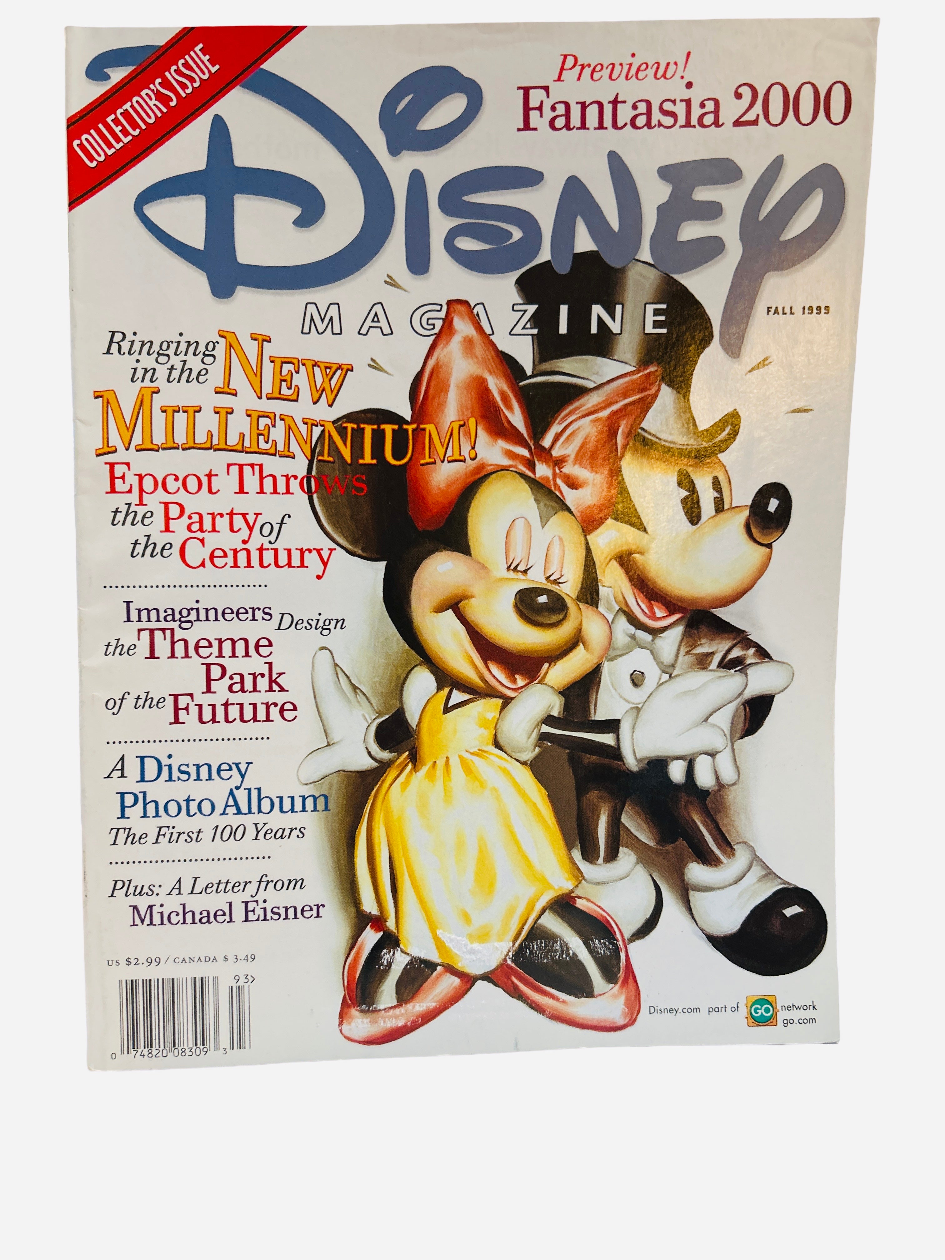 Disney Magazine Fall 1999 Millennium Collector's Issue - Cover featuring Mickey and Minnie Mouse in formal New Year's attire