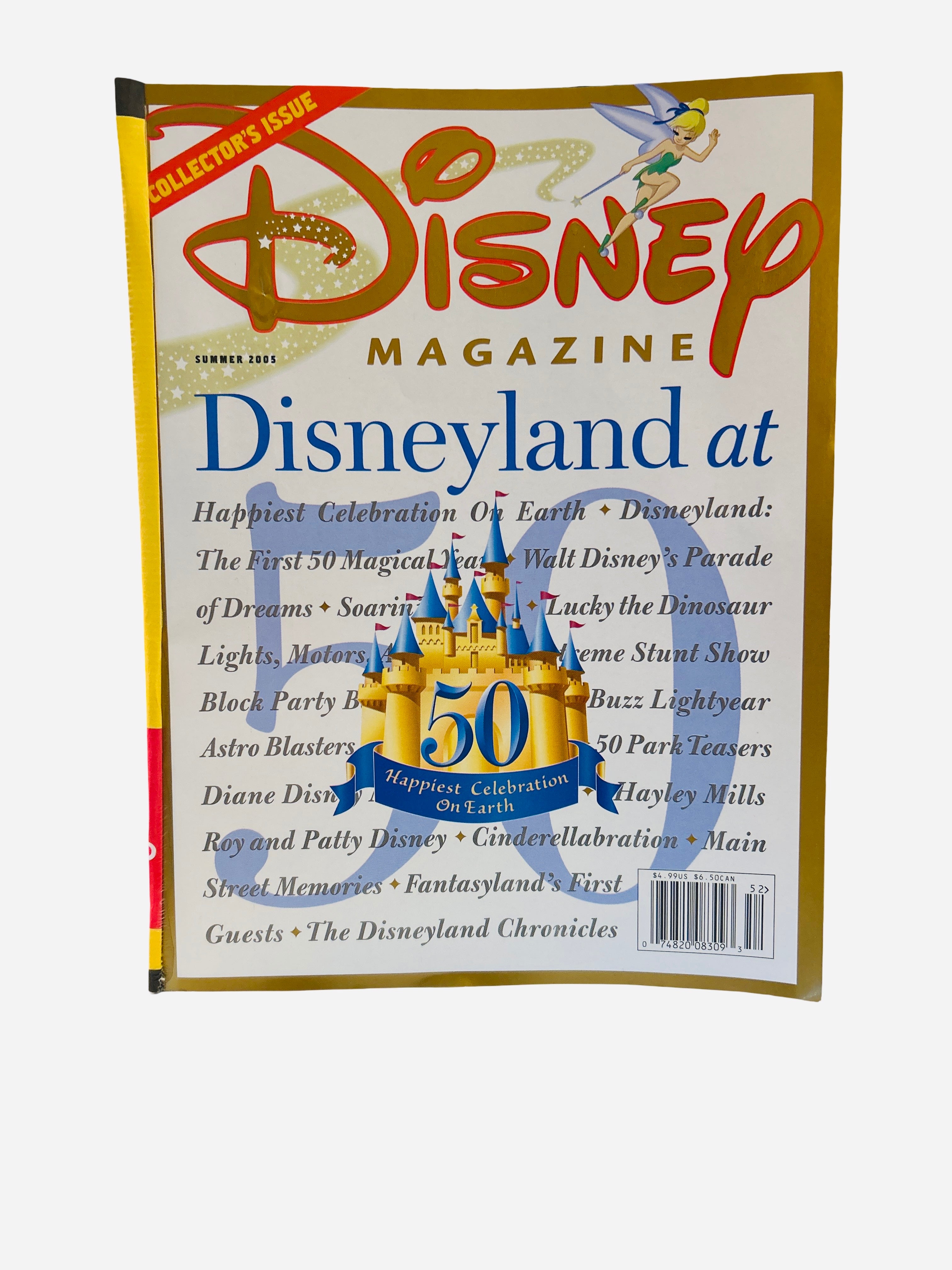 Disney Magazine Summer 2005 Collector's Issue - Cover featuring Disneyland at 50 with Tinker Bell and the 50th Anniversary Happiest Celebration on Earth logo
