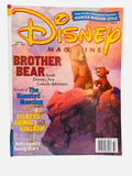 Disney Magazine Winter 2003-2004 - Cover featuring Kenai and Koda from Brother Bear on a rocky mountain at sunset