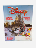 Disney News Magazine Winter 1991 Christmas Issue - Cover featuring Cinderella Castle in snow with Winnie the Pooh and Tigger