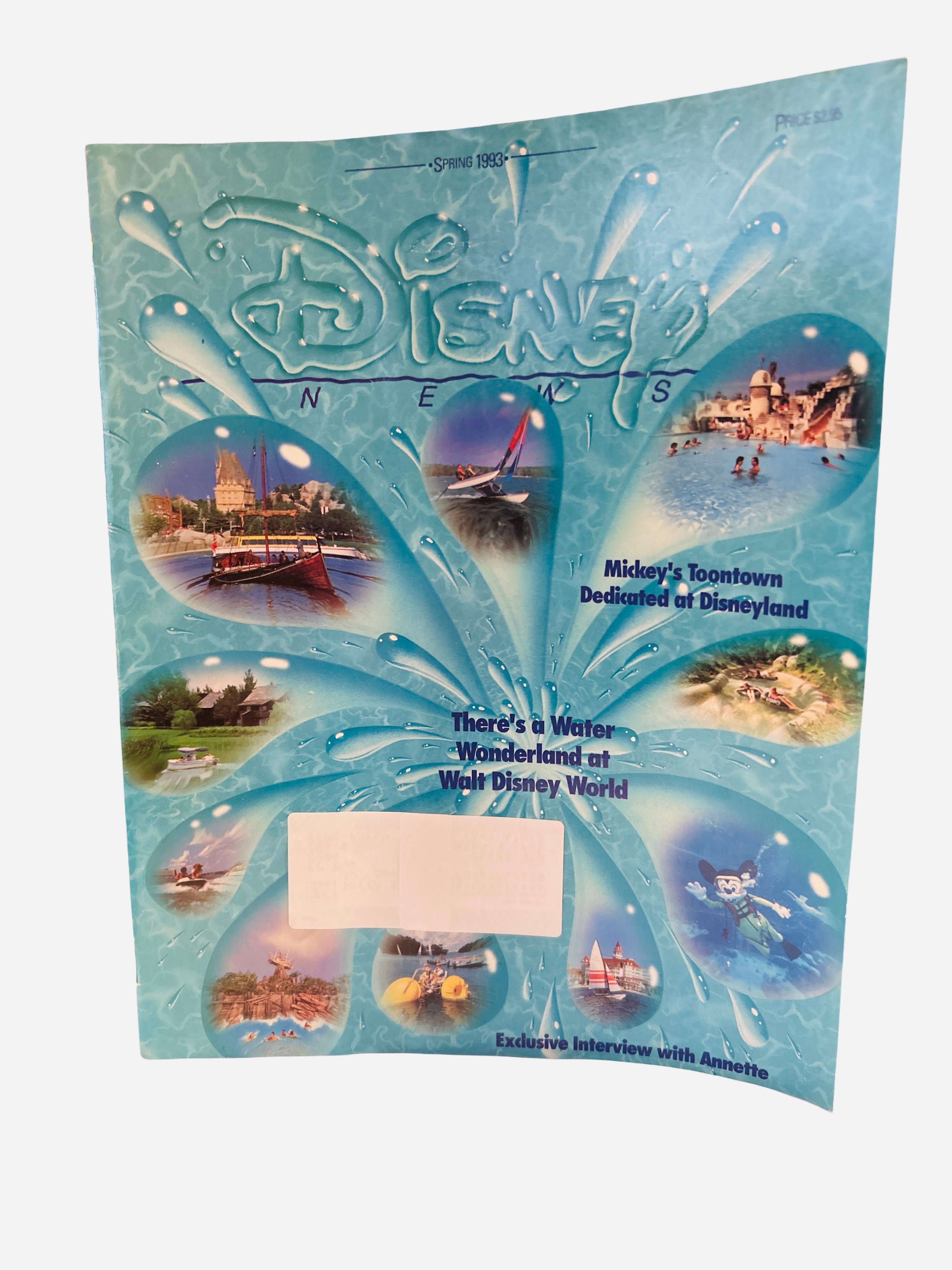 Disney News Magazine Spring 1993 - Cover featuring Water Wonderland theme with Disney park scenes