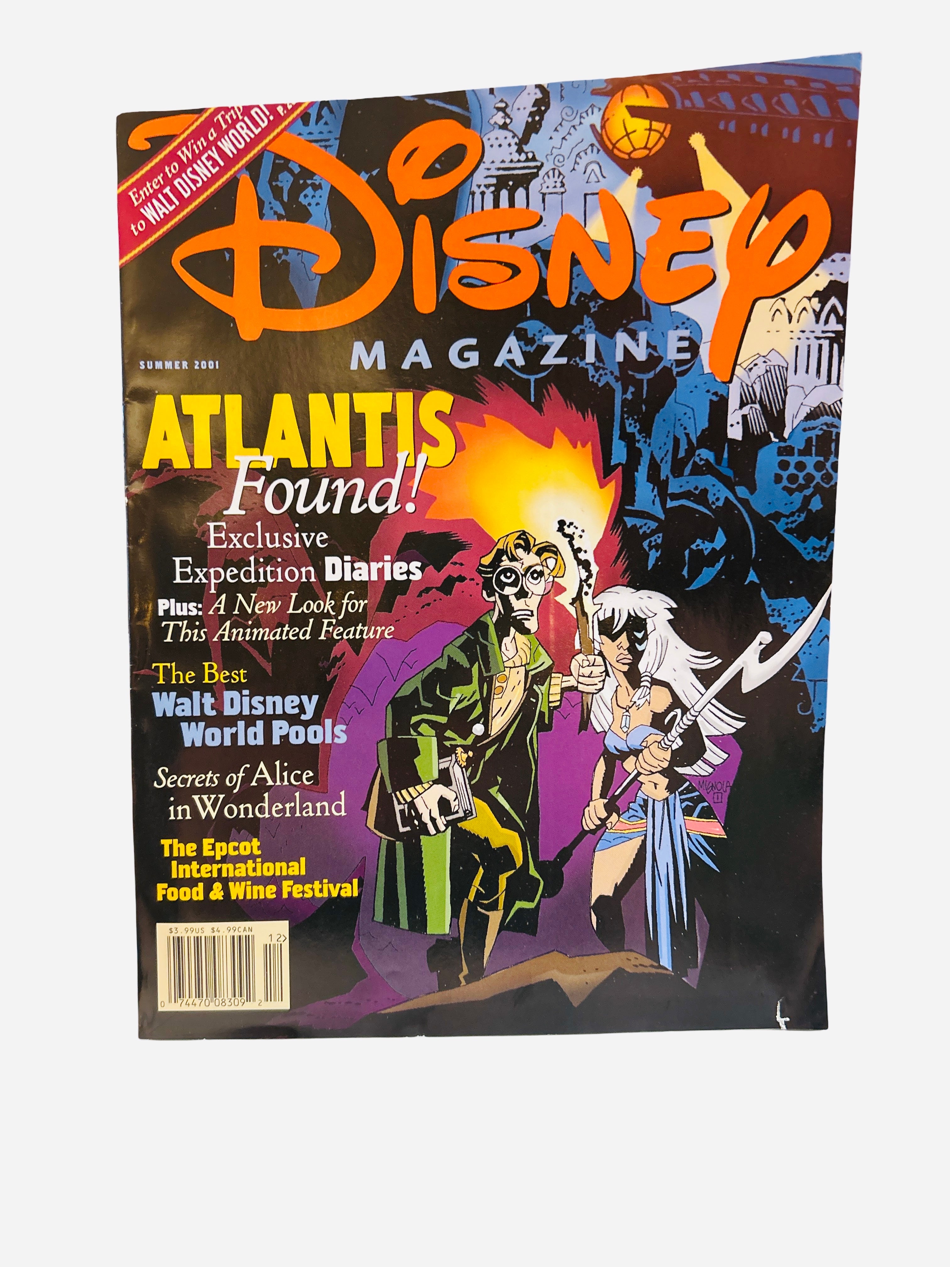 Disney Magazine Summer 2001 - Cover featuring Milo and Kida from Atlantis The Lost Empire