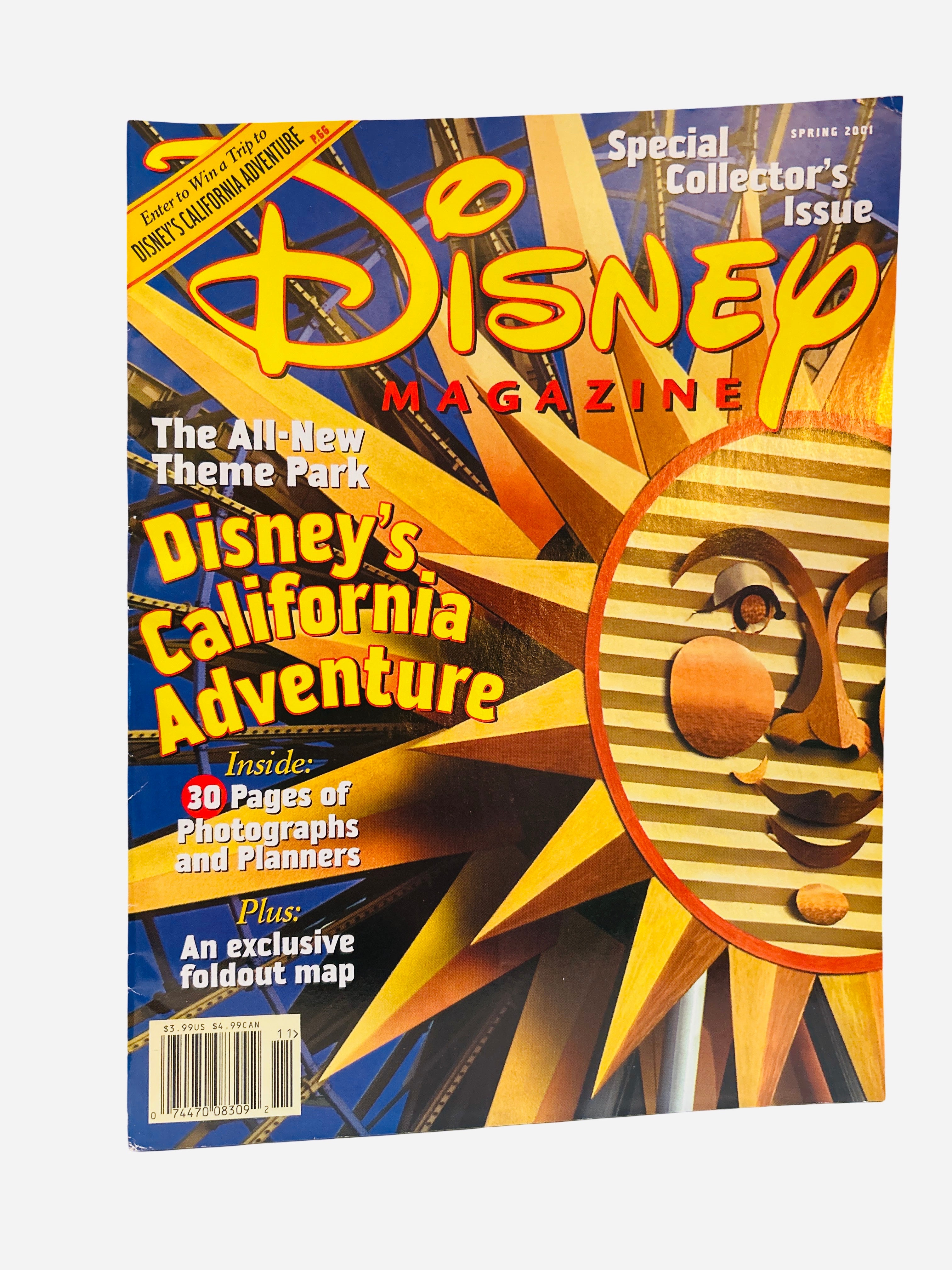 Disney Magazine Spring 2001 Special Collector's Issue - Cover featuring the Sun icon at Disney's California Adventure theme park