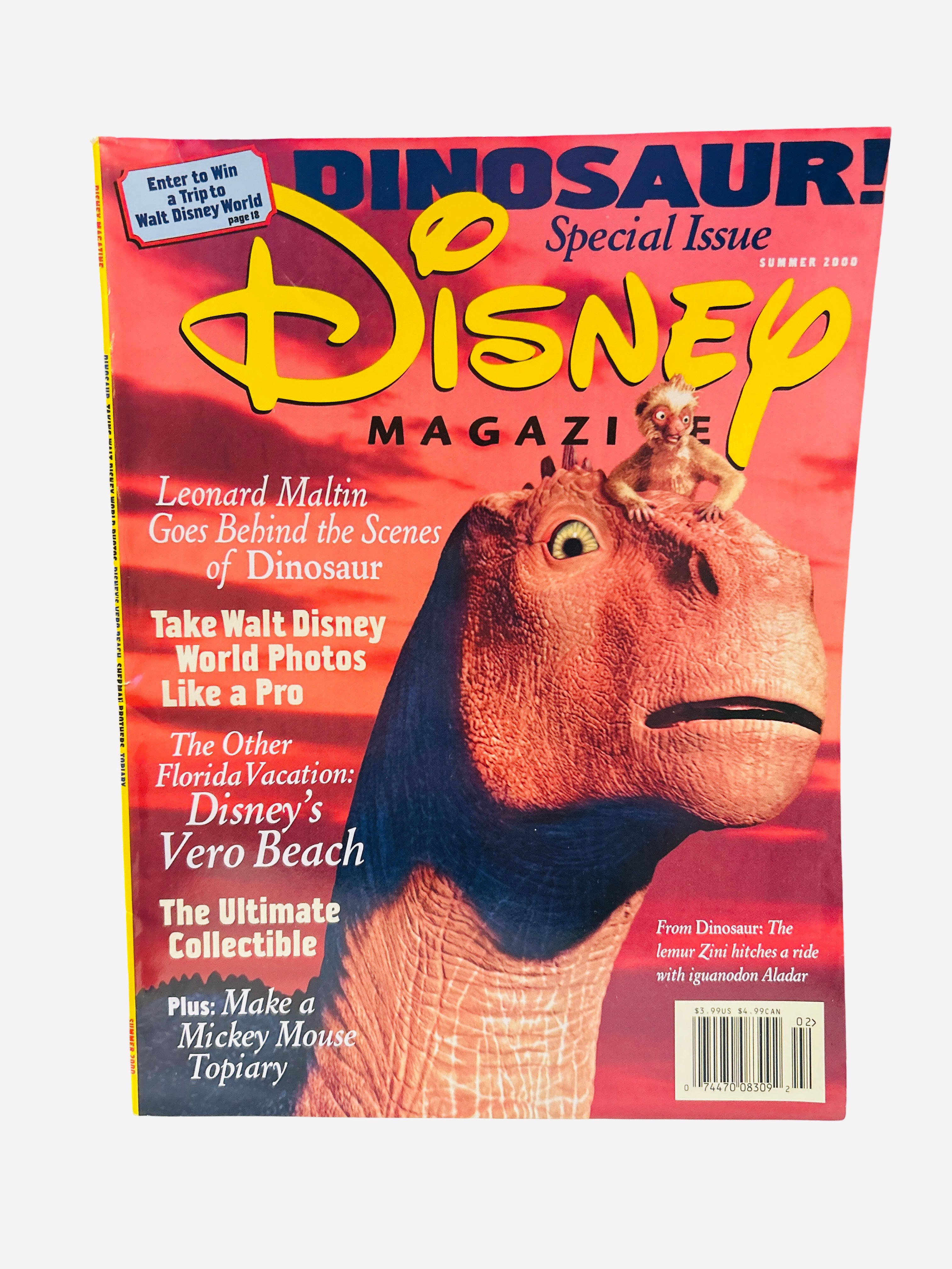 Disney Magazine Summer 2000 Dinosaur Special Issue - Cover featuring Aladar and Zini