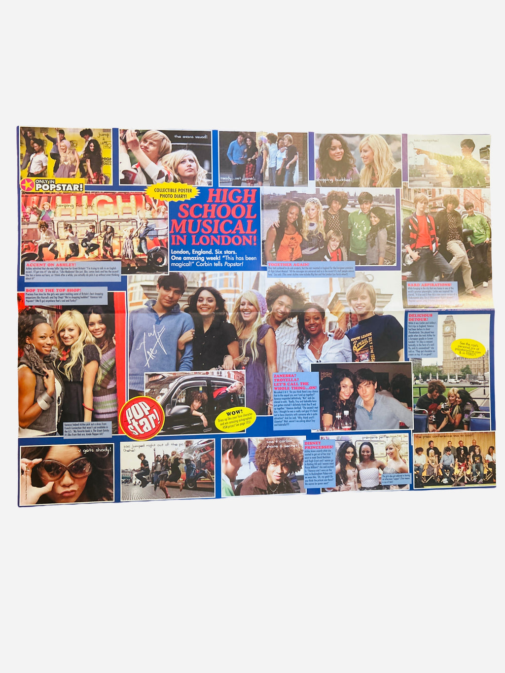 Rihanna Pop Star! Magazine poster - back side featuring High School Musical in London collectible photo diary spread