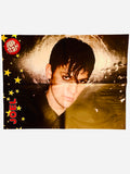 Joel from Good Charlotte Pop Star! Magazine poster - front side featuring Joel with dark hair on gold and black star background
