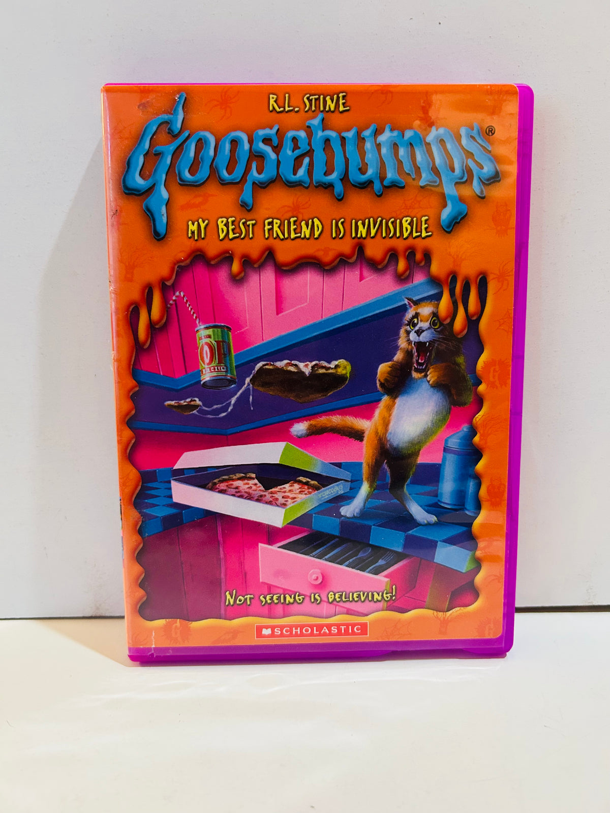 Goosebumps My Best Friend Is Invisible DVD with orange cover and purple case