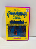 Goosebumps Welcome to Dead House DVD library edition in a purple case with Cleveland Public Library labels