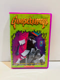 Goosebumps Perfect School DVD in a purple case with green slime artwork and illustrated school lockers