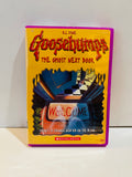 Goosebumps The Ghost Next Door DVD with yellow cover in a purple case