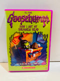 Goosebumps How I Got My Shrunken Head DVD in a purple case with green cover artwork