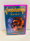 R.L. Stine Goosebumps Cry of the Cat DVD in a purple case with snarling cat cover artwork