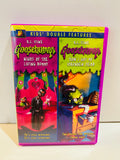 Goosebumps Night of the Living Dummy and How I Got My Shrunken Head DVD double feature in a pink case