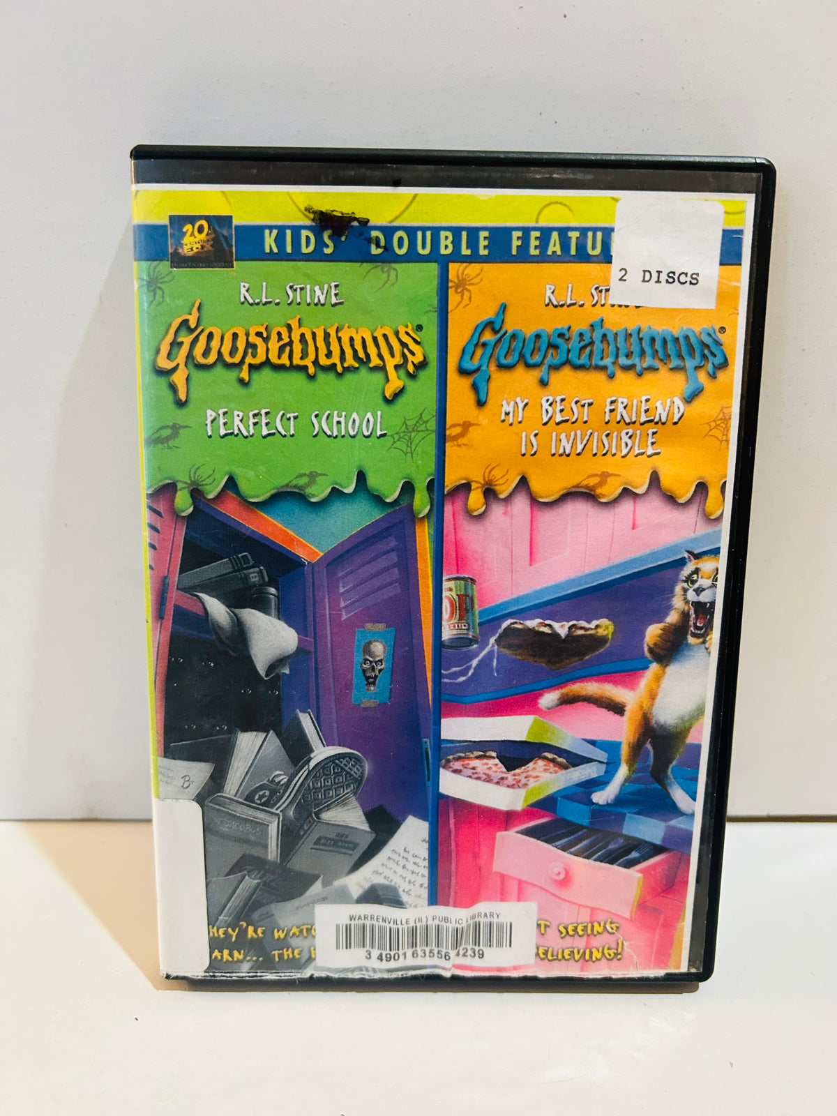 Goosebumps Perfect School and My Best Friend Is Invisible DVD double feature with ex-library stickers