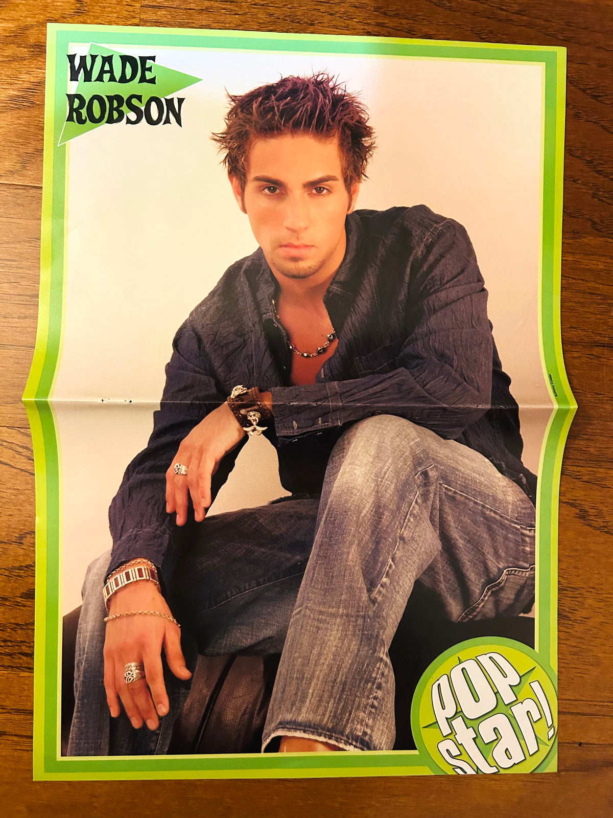 Wade Robson reverse of 2003 Pop Star double-sided 11 by 16 inch poster
