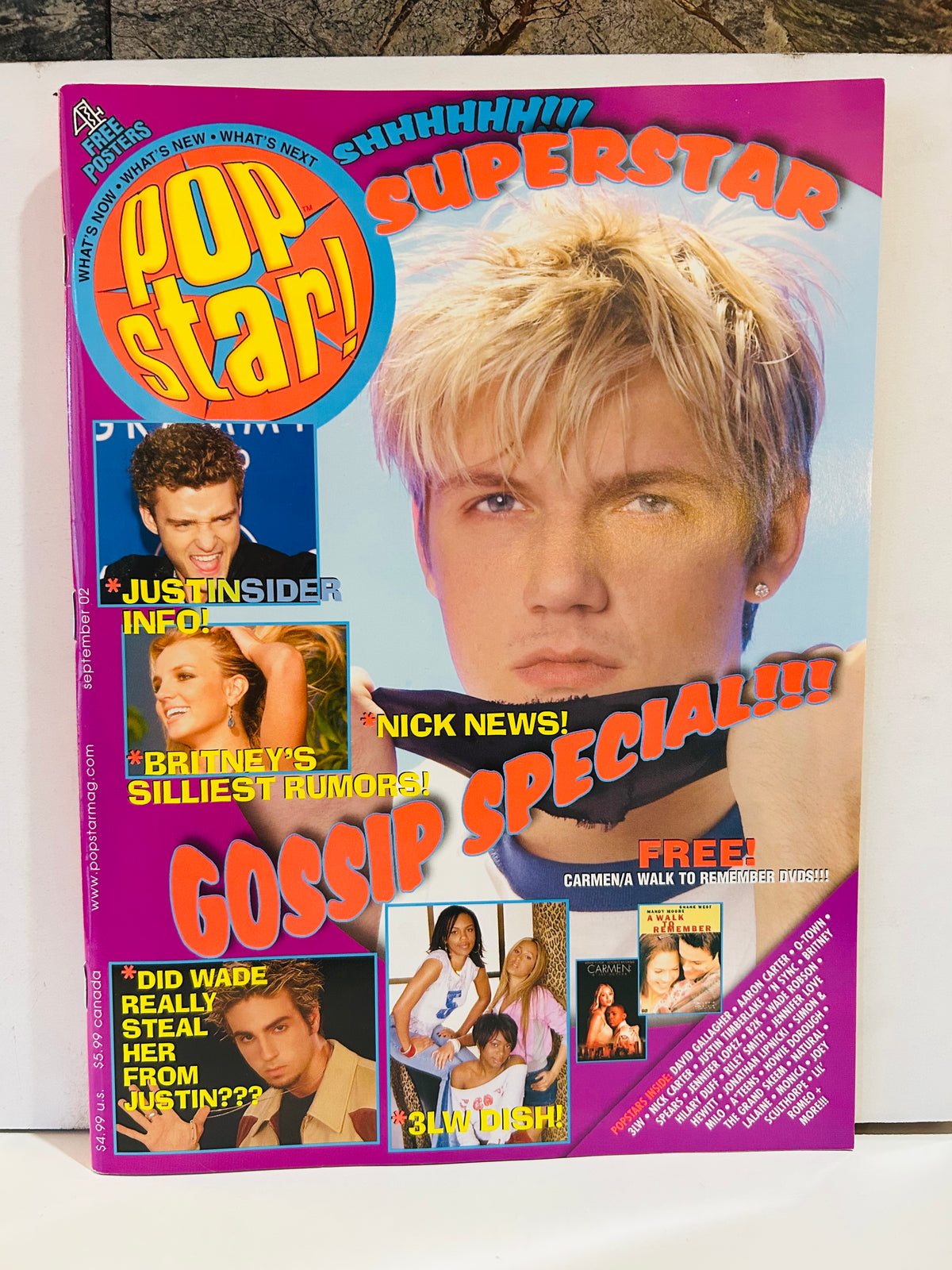 Pop Star! Magazine September 2002 – Nick Carter Cover