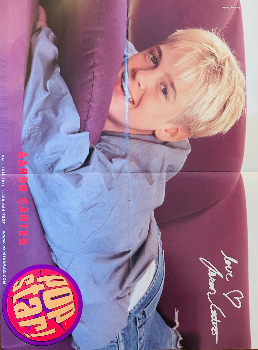 Aaron Carter Pop Star Magazine poster 2001