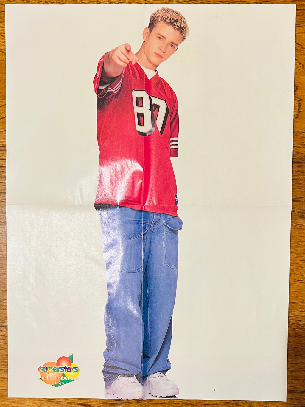 Justin Timberlake NSYNC Superstars Magazine Poster 16x20.5 – Back
