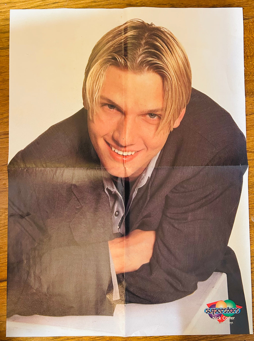 Nick Carter Backstreet Boys Superstars Magazine Poster 16x20.5 – Back