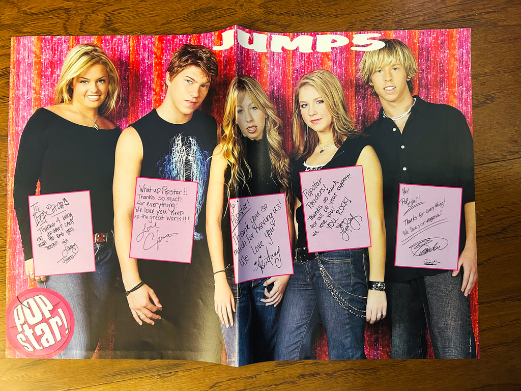 Jump5 reverse side with printed messages and signatures