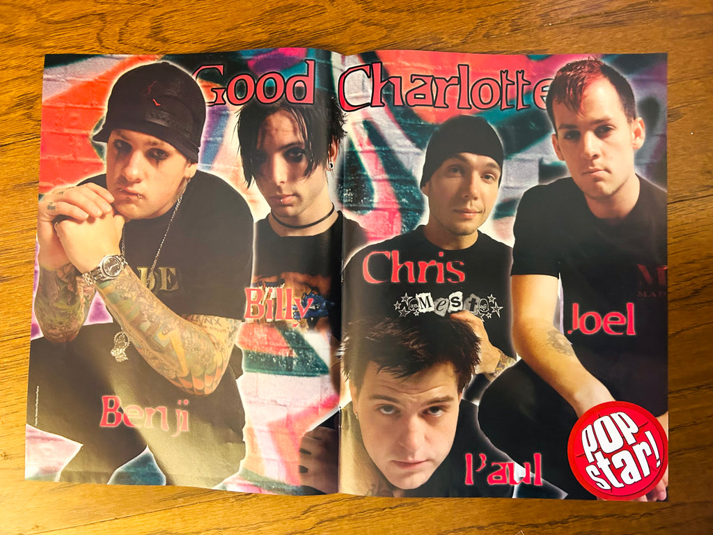 Good Charlotte side of 2004 Pop Star double-sided 11x16 poster