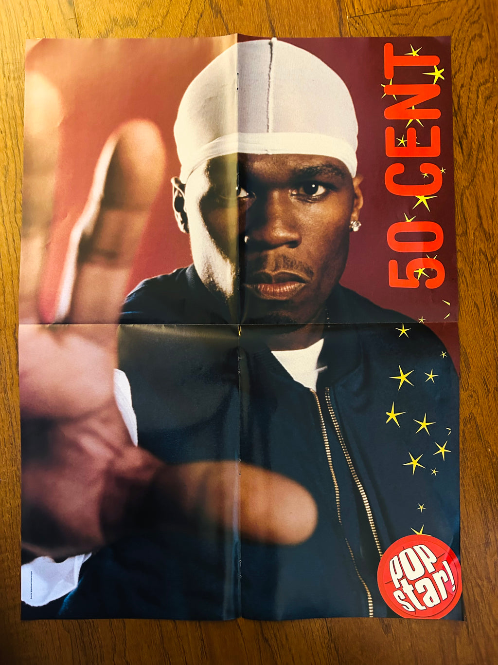 50 Cent reverse side of 2004 Pop Star double-sided poster
