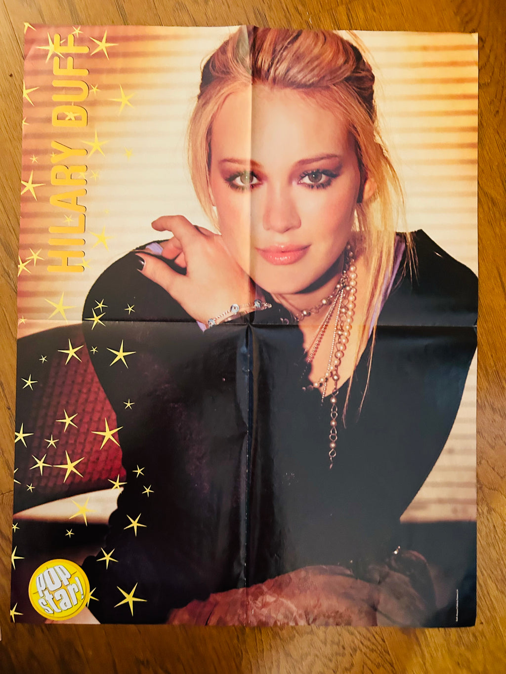 Pop Star magazine double-sided poster featuring Hilary Duff