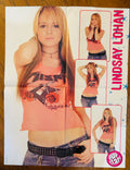 Pop Star magazine double-sided poster featuring Lindsay Lohan