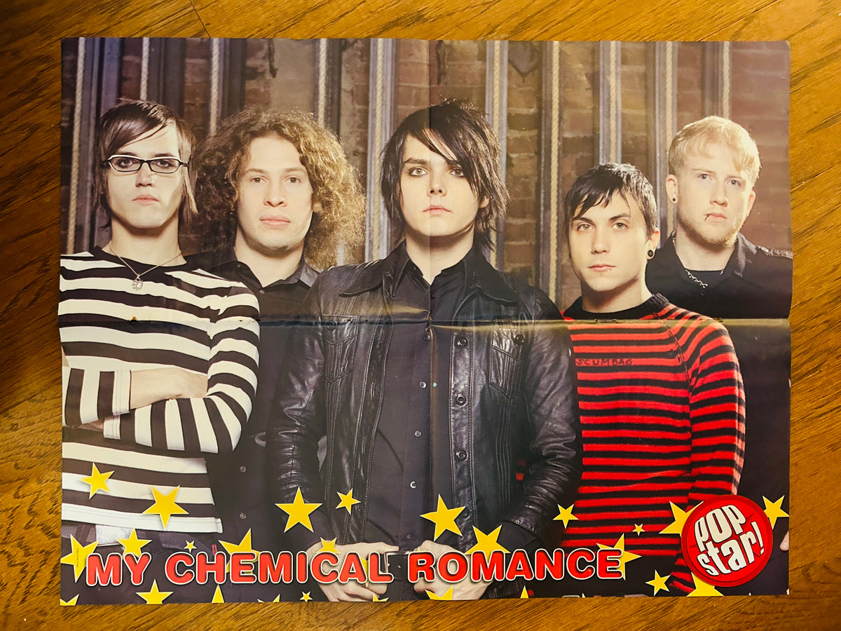 Pop Star magazine double-sided poster featuring My Chemical Romance
