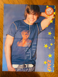 Pop Star magazine double-sided poster featuring Zac Efron