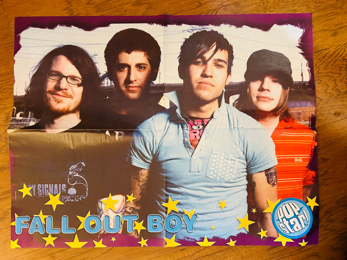 Pop Star magazine double-sided poster featuring Fall Out Boy