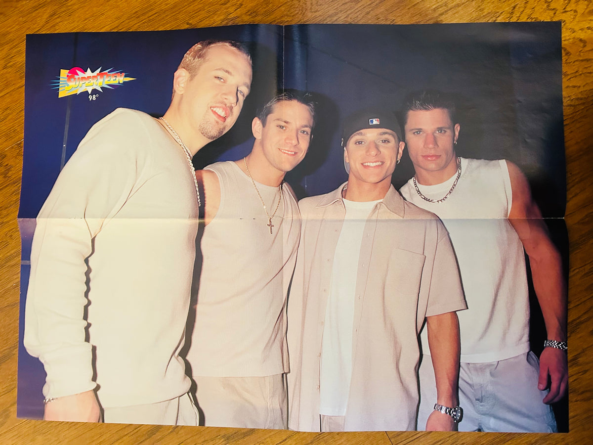 Super Teen double-sided poster featuring 98 Degrees